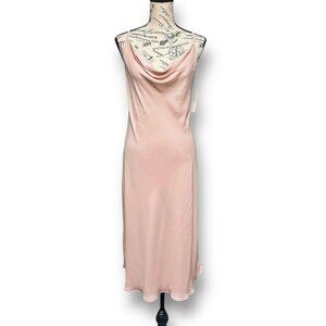 Show Me Your Mumu‎ M Pink Verona Cowl Neck Midi Dress Wedding Guest Bridesmaid